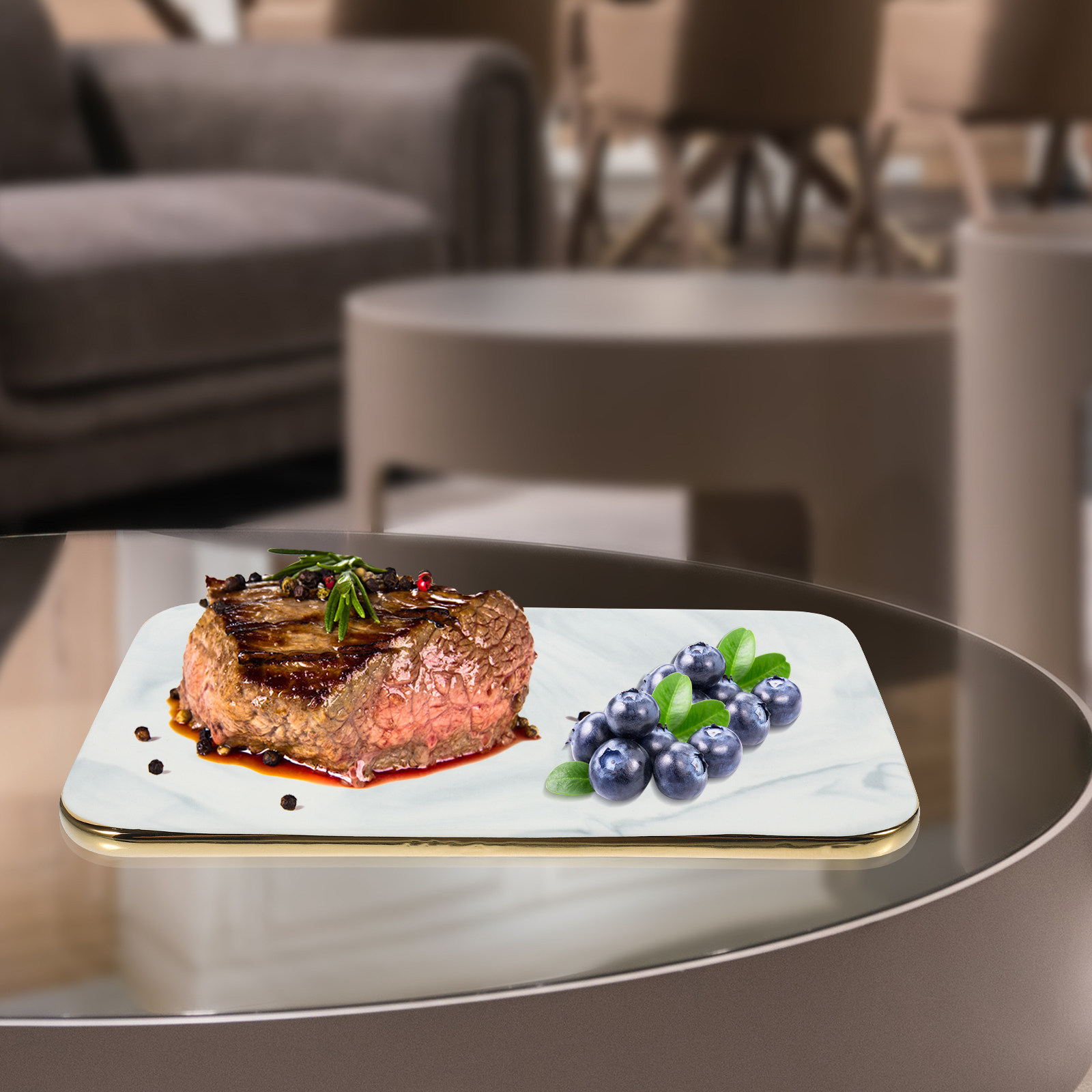 Marble Serving Board - Marbling Cutting Board Home Kitchen Marble