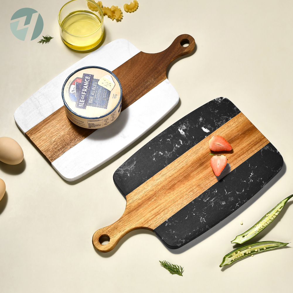 Marble Serving Board - Jaswehome Marble Cutting Board Wood Kitchen
