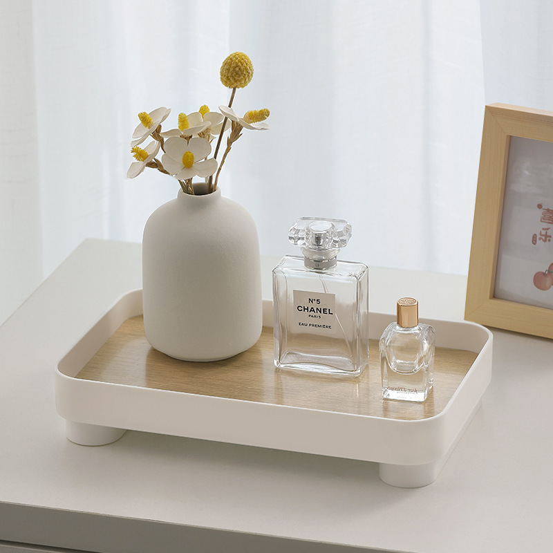 Marble Serving Board - Wooden Desktop Storage Tray Perfume Aromatherapy