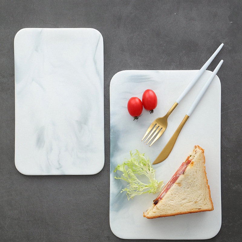 Marble Serving Board - Marble Cutting Board for Cheese Crackers