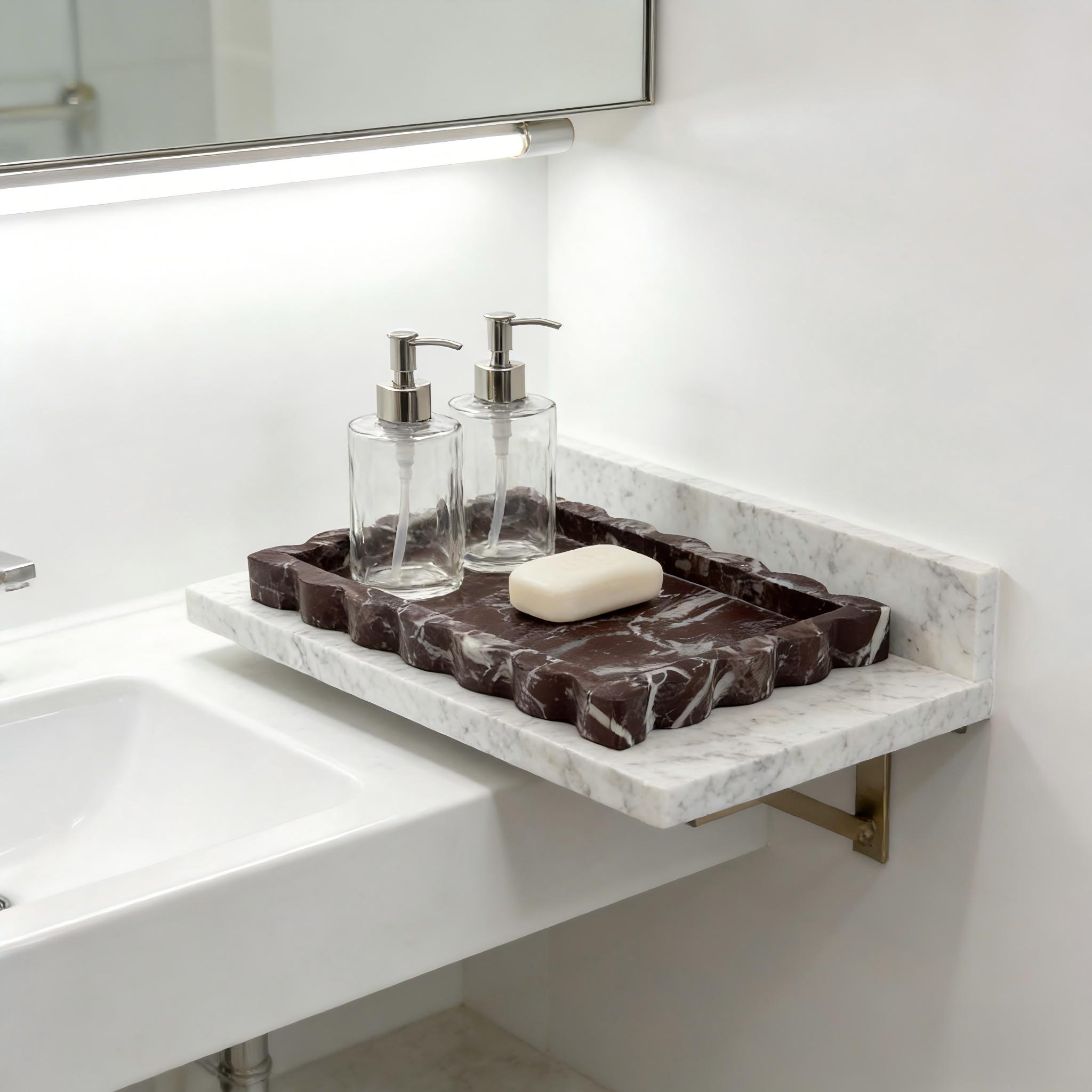 Natural Purple Ross Scalloped  - Marble Serving Board review and price