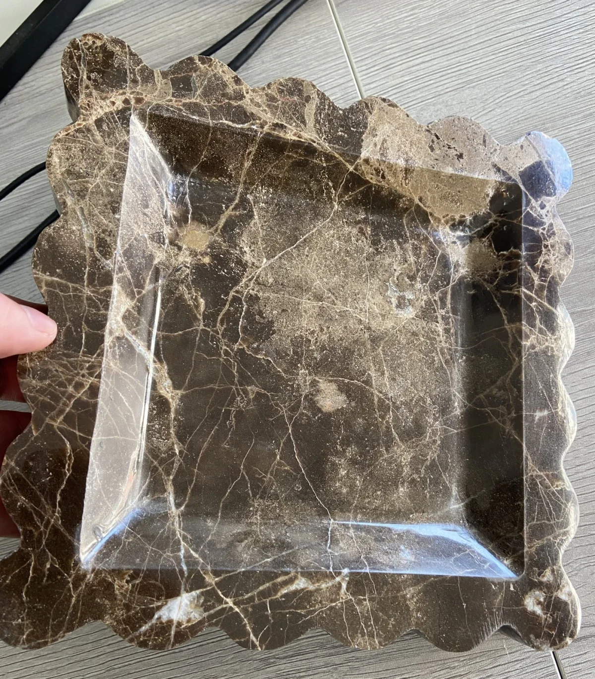 Square Scallop Tray Travertine - Marble Serving Board review and price