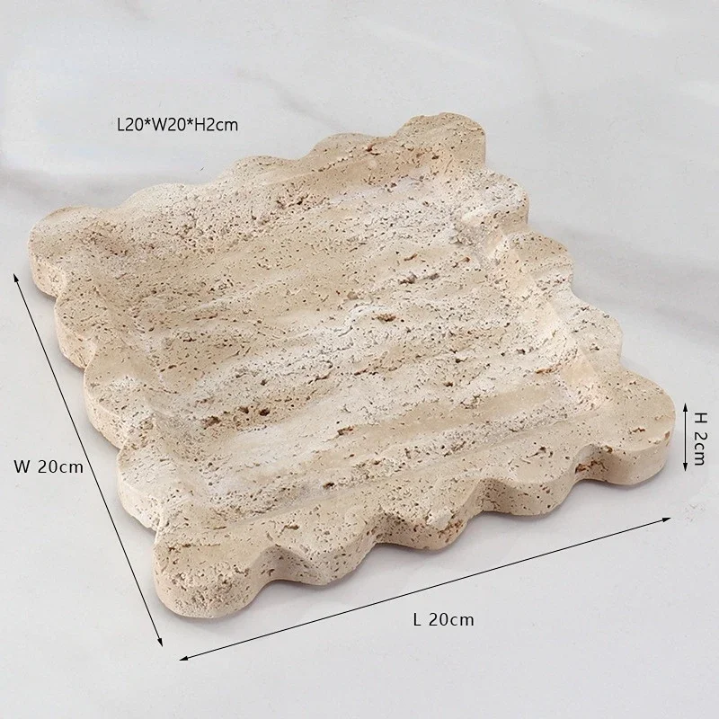 Square Scallop Tray Travertine - Marble Serving Board review and price