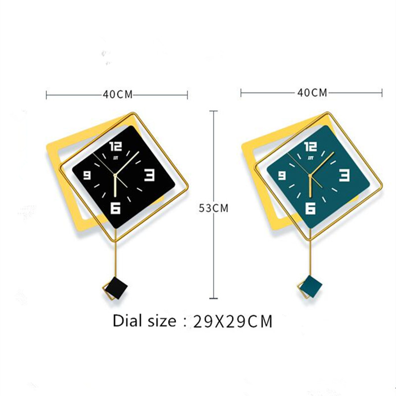 3D Nordic square Swing Wall Cl - Luxury Lifestyle Watches review and price