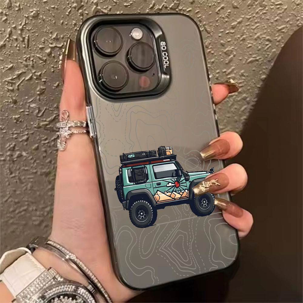 Simple Car Pattern Phone Case  - Apple Iphone 15 review and price