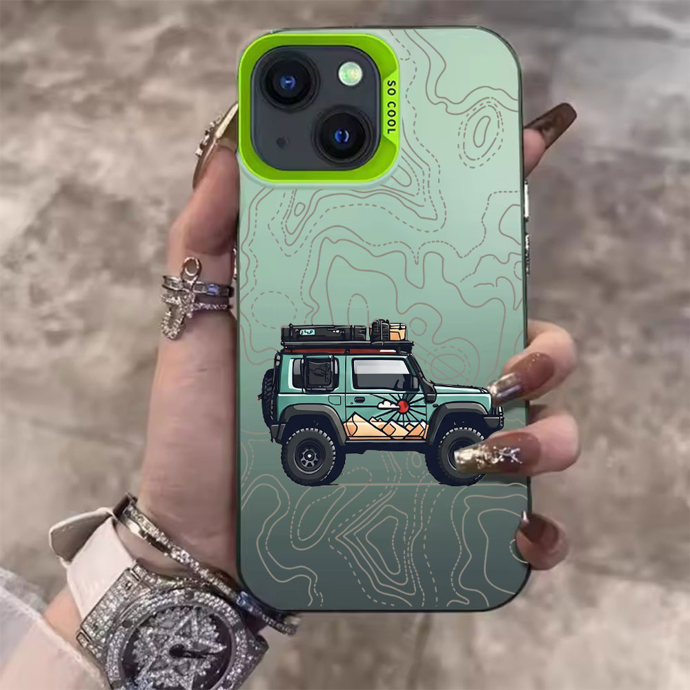 Simple Car Pattern Phone Case  - Apple Iphone 15 review and price