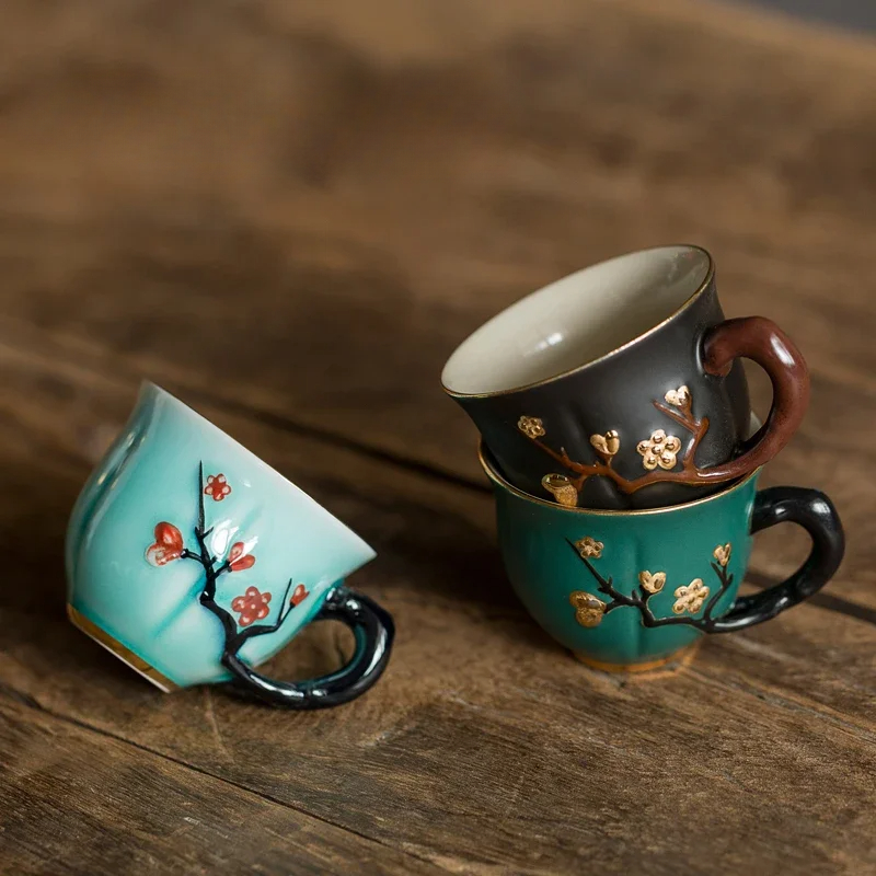 Chinese Handmade Plum Pattern  - Handmade Ceramic Mug review and price